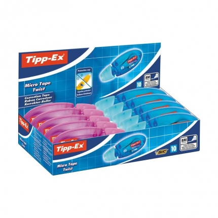 BIC ΔΙΟΡΘΩΤΙΚΟ ΤIPP - EX MICRO TAPE TWIST B10 ΜΠΛΕ ΡΟΖ EU