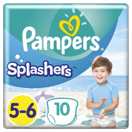 Pampers Πάνες Splashers Μεγ. 5-6 (14+kg) 10 Πάνες-μαγιό