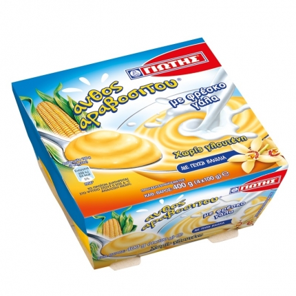 Επιδόρπιο Άνθος Αραβοσίτου Βανίλια 4x100gr Γιώτης 