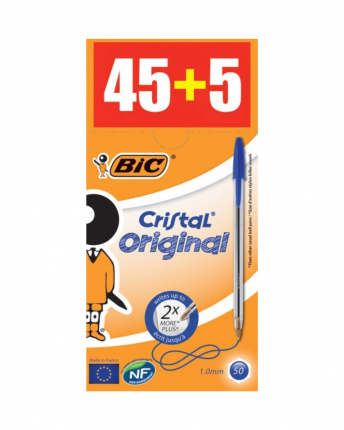BIC ΣΤΥΛΟ CRISTAL 45+5 ΜΠΛΕ