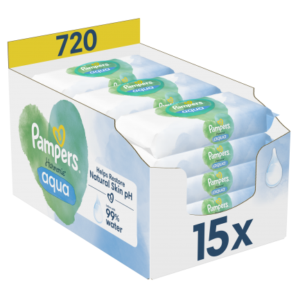 Pampers Aqua Harmonie Μωρομάντηλα - 15 x 48 Μωρομάντηλα (720 τεμάχια)