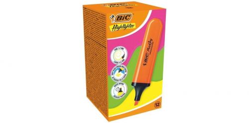 BIC HL FLAT B12 ORANGE NEON BCLEU