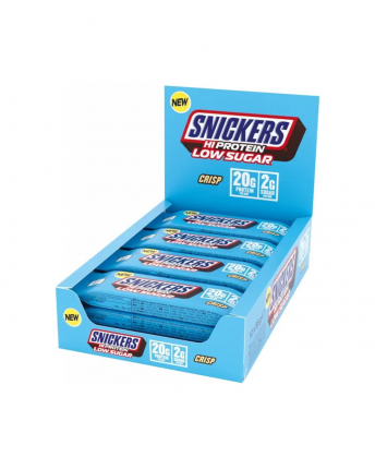 SNICKERS CRISP LOW SUGAR HIGH PROTEIN BAR (12X55G) MILK CHOCOLATE