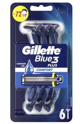 GILLETTE BLUE 3 PLUS COMFORT ΜΙΑΣ ΧΡΗΣΗΣ 6τμχ