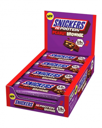 SNICKERS ΜΠΑΡΑ ΠΡΩΤΕΪΝΗΣ BROWNIE - ΦΥΣΤΙΚΙ (12X50G)
