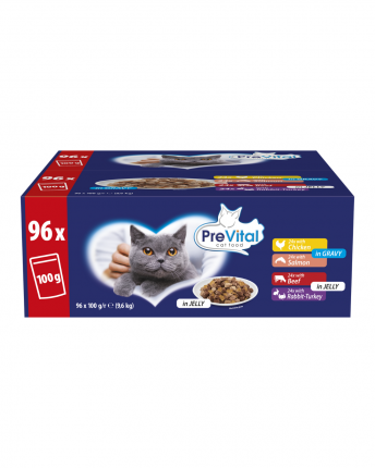 PREVITAL CAT STD POUCH 96X100G (ΚΙΒ 96ΤΜΧ)