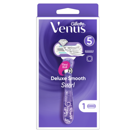 Venus Deluxe Smooth Swirl Γυναικεία Ξυριστική Μηχανή – 1 Ανταλλακτική Κεφαλή